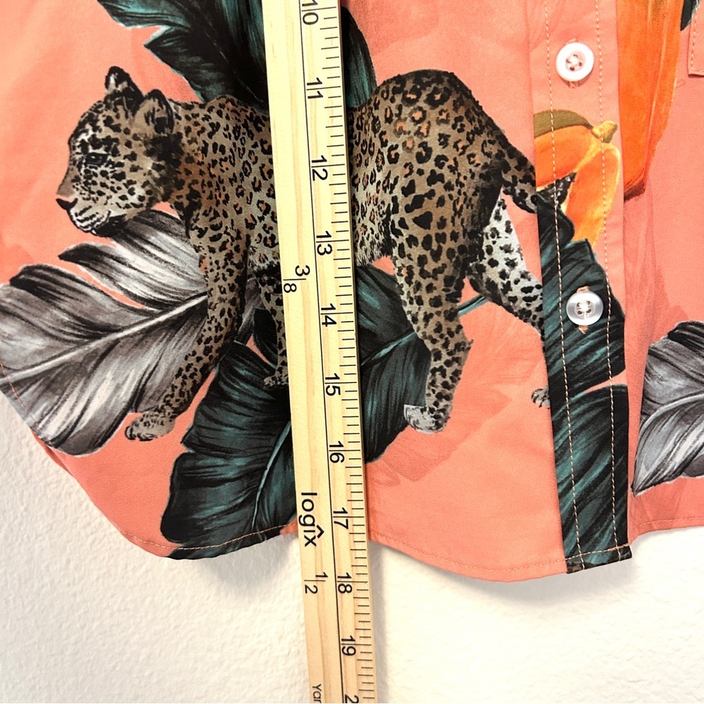 Mavrans Fruta Bomba Cropped Top Shorts Set Vacation Leopard Coral Size Small - Picture 8 of 16